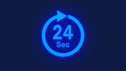 Countdown timer seconds illustration. Timer clock icon.
