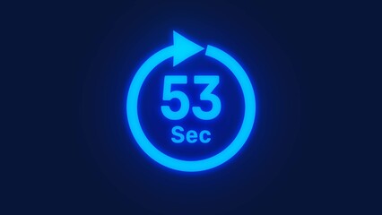 Countdown timer seconds illustration. Timer clock icon.
