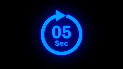 Countdown timer seconds illustration. Timer clock icon.