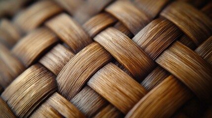 Interlaced fiber pattern creating repeating geometric design on woven surface