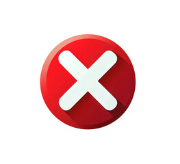 Fototapeta premium Transparent red cross button