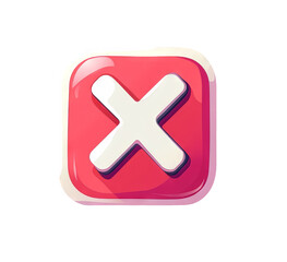 Obraz premium Transparent red cross button