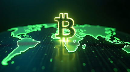 Bitcoin Global Growth and Future Investment Concept