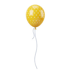 yellow balloon on white background