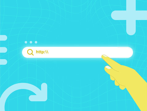 Website address bar or https link template.