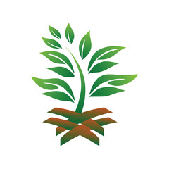 agriculture logo green leaf logo design