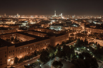 Fototapeta premium captivating series of night landscapes showcasing top cities of commonwealth of independent states featuring