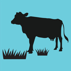 cow silhouette vector