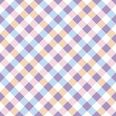 Pastel plaid seamless pattern background.