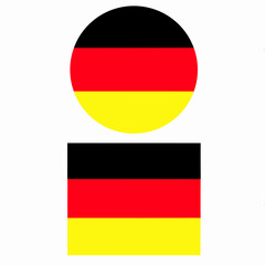 Fototapeta premium german flag button
