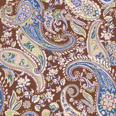 paisley brown, paisley  doodle style, paisley, and Indian flower motifs