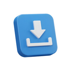 Download button with arrow pointing down representing file saving or data retrieval