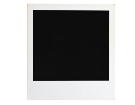 Vintage Polaroid Frame – Transparent Photo Placeholder