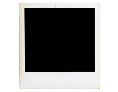 Vintage Polaroid Frame – Transparent Photo Placeholder