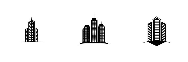 Obraz premium Iconic black building designs representing modern architecture and urban development trends