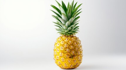 Isolated pineapple fruit, sharp details, commercial quality