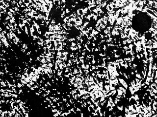 Black and white abstract texture featuring chaotic patterns and contrasting lines in a dynamic...