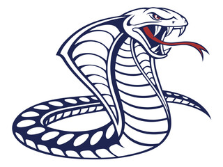 Fototapeta premium Powerful Cobra Mascot Design in Bold Colors