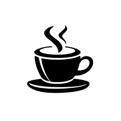 Obraz premium Modern silhouette illustration of a coffee table icon isolated on a white background