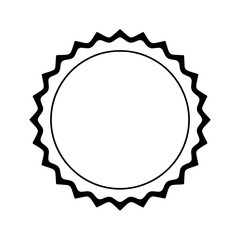 Modern illustrations isolated on white include a wavy edge circle sticker, star burst shaped price tags, a blank sale sticker that is round, a simple circle silhouette of a wax seal, and a set of