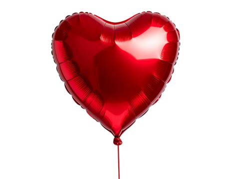 Floating Red Heart Balloon – Minimalist Love Theme 