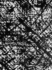Obraz premium Intricate black and white abstract art displaying chaotic lines and textures in a striking design