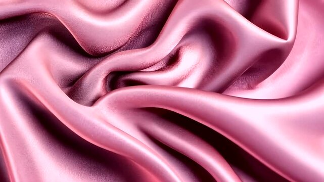 Elegant pink silk fabric background with soft folds for fashion design resources