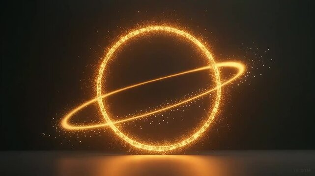 Glowing circle animation loop background for video editing and motion graphics design usage footage