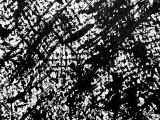 Abstract black and white artwork featuring dynamic brush strokes and textures capturing motion and...