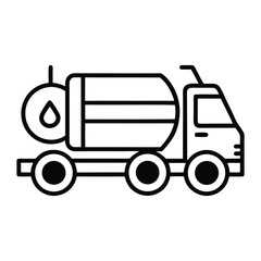 Fuel tanker truck isolated on white background