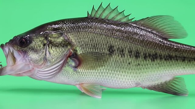 Largemouth Bass Portrait: Freshwater Fish Specimen