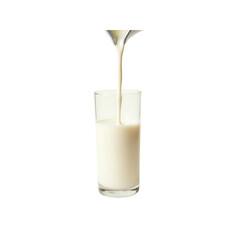 Milk Pouring into Glass - Refreshing Dairy Drink