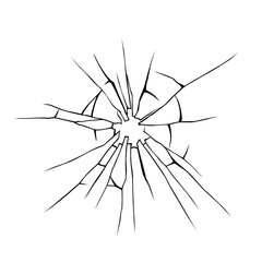 Obraz premium Glass crack broken texture window. Ice glass cracked effect background bullet mirror transparent isolated illustration