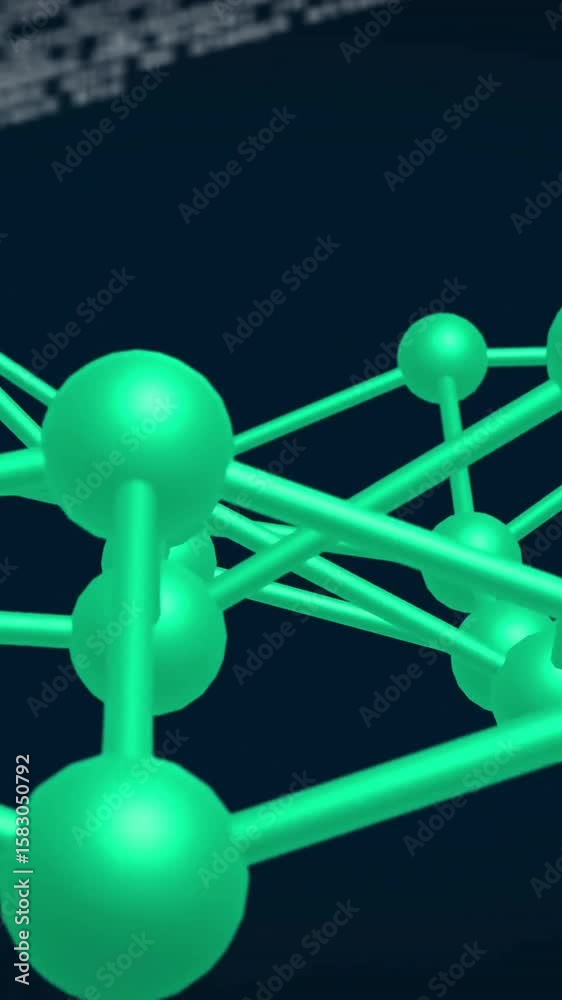 Poster animation of connections over data processing