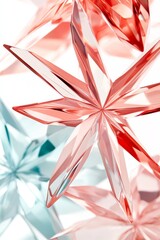 Fototapeta premium Abstract Crystals of Glass Evoke a Digital Connection Network with a Vibrant, Futuristic Aesthetic