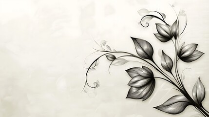 Elegant grayscale floral design (2)