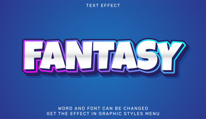 Fantasy text effect in 3d design