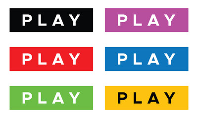 High-Quality Play Buttons for User Interface

