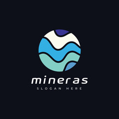 Obraz premium Mineral water modern logo design vector