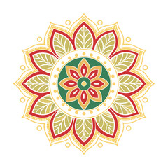 Intricate Black and White Mandala Coloring Page Design, Colorful Mandala Pattern .