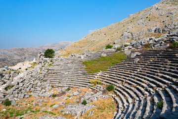 Theatre ruins at Sagalassos archaeological site - Burdur, Turkey