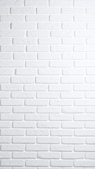 Modern White Brick Wall Texture Background with Subtle Shadows
