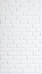 Bright White Brick Wall Texture with Clean Mortar Lines