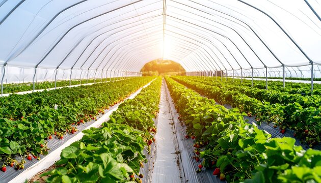 Greenhouse strawberry farm