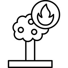 Wildfire Icon Vector Element