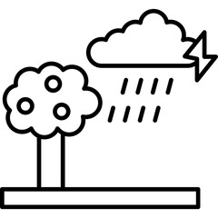 Thunder Icon Vector Element