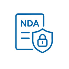 NDA document with lock symbol representing data security  
