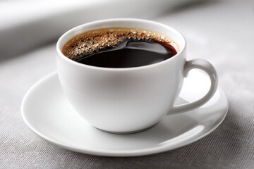 Naklejka premium cup of coffee on black background