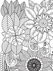 Flowers Coloring Pages For Adultes