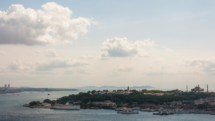 Fototapeta premium View of Istanbul's historical peninsula from above
